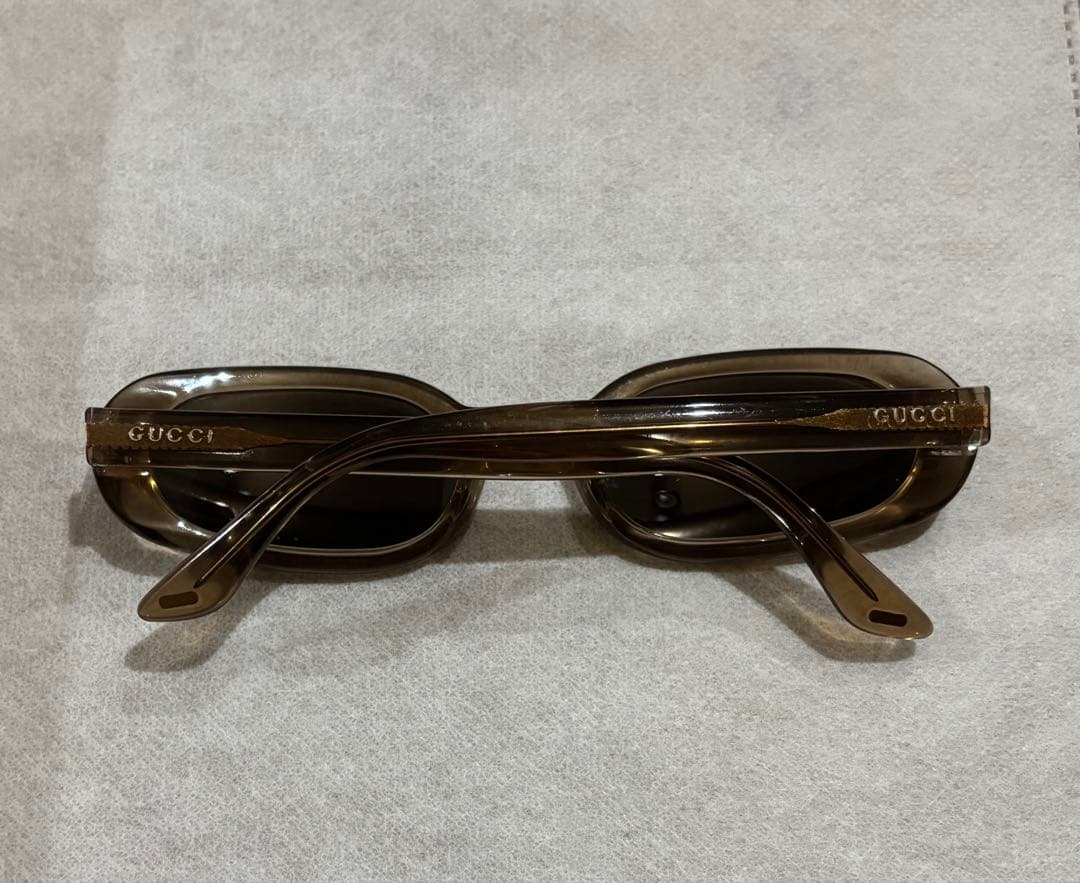 90s gucci サングラス 上杉柊平 氏 着用 モデル　クリアブラウン