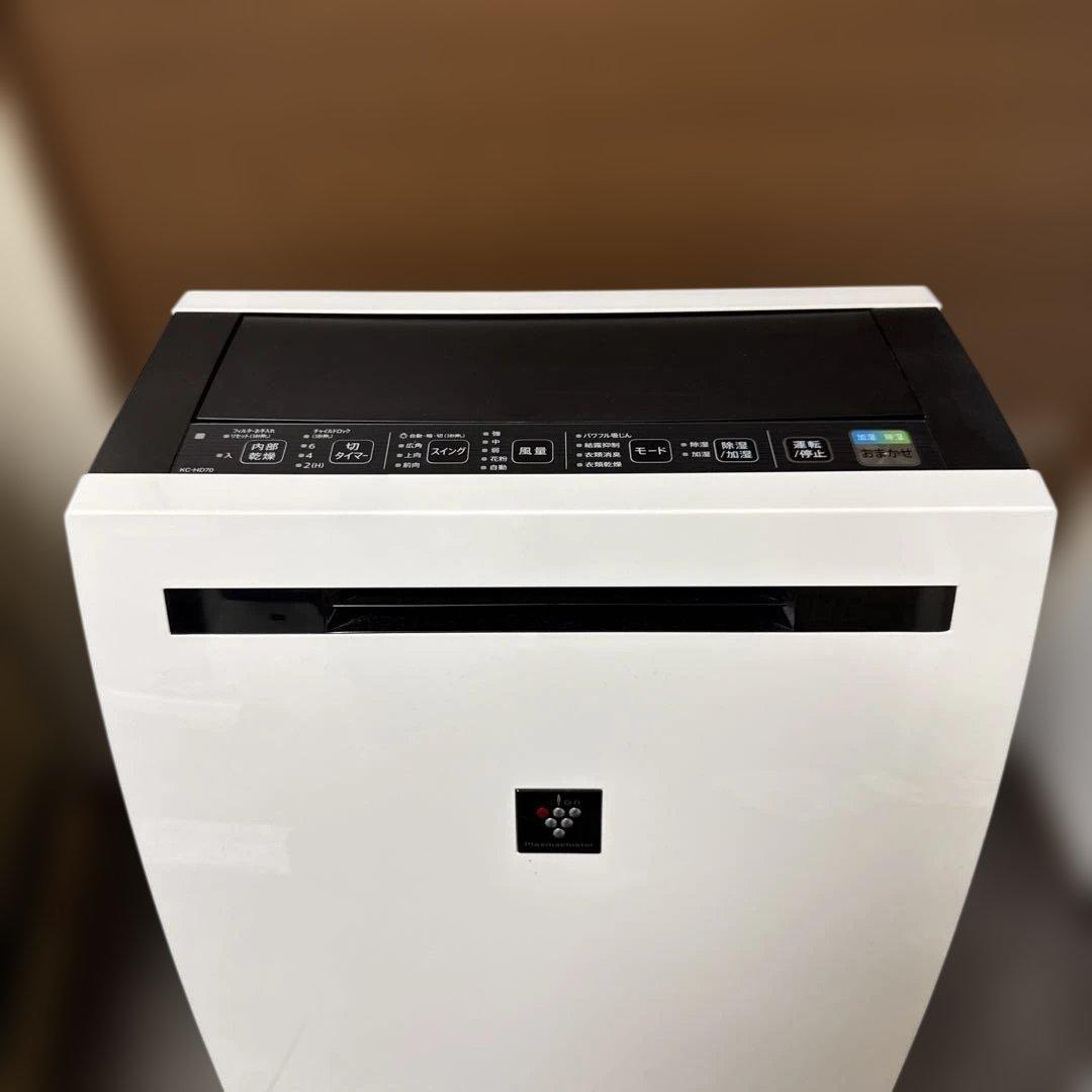 超美品　SHARP 2021年製 除加湿空気清浄機 KC-HD70-W