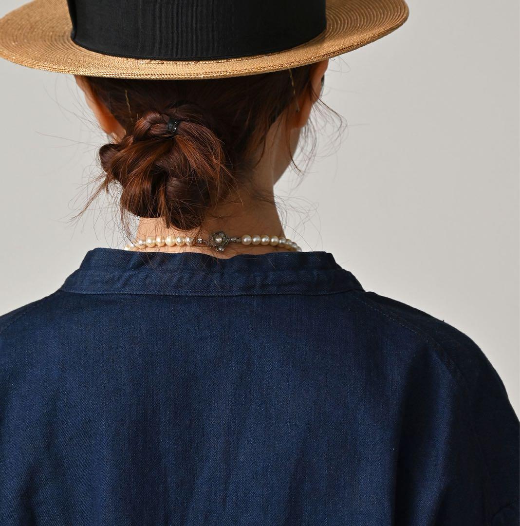 45R インドリネンのミリタリーボレロ　カーディガン　羽織り　完売品