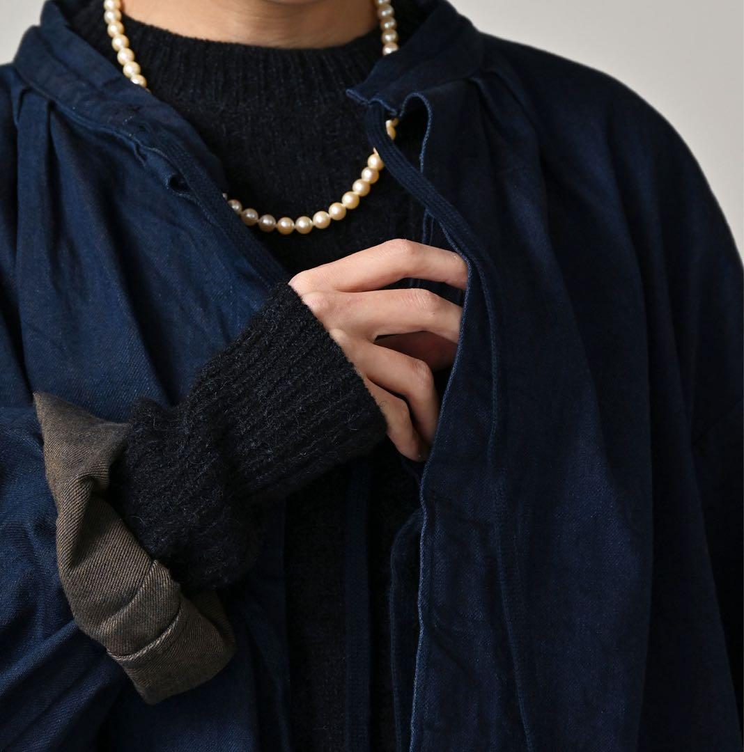 45R インドリネンのミリタリーボレロ　カーディガン　羽織り　完売品