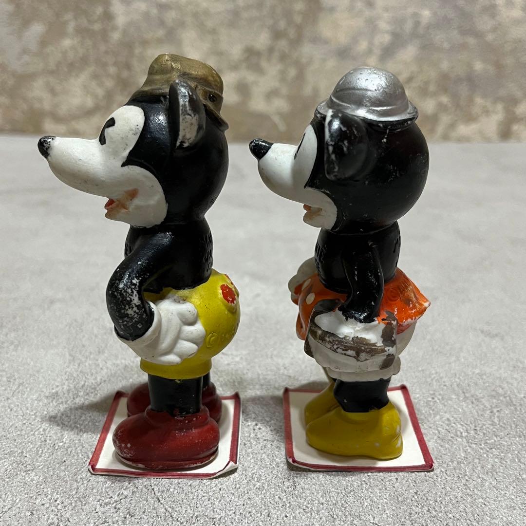 ヴィンテージ Disney ミッキーミニー アンティーク 置物 日本製