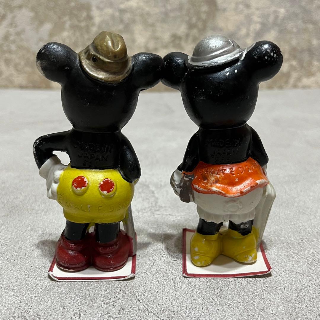 ヴィンテージ Disney ミッキーミニー アンティーク 置物 日本製