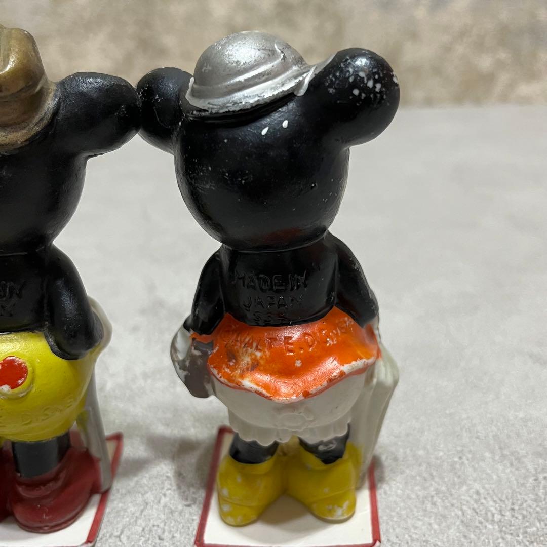 ヴィンテージ Disney ミッキーミニー アンティーク 置物 日本製