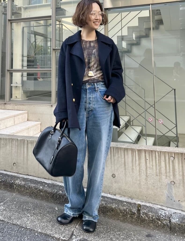 【LOUNGEDRESS】ミドルリバーコート　ネイビー