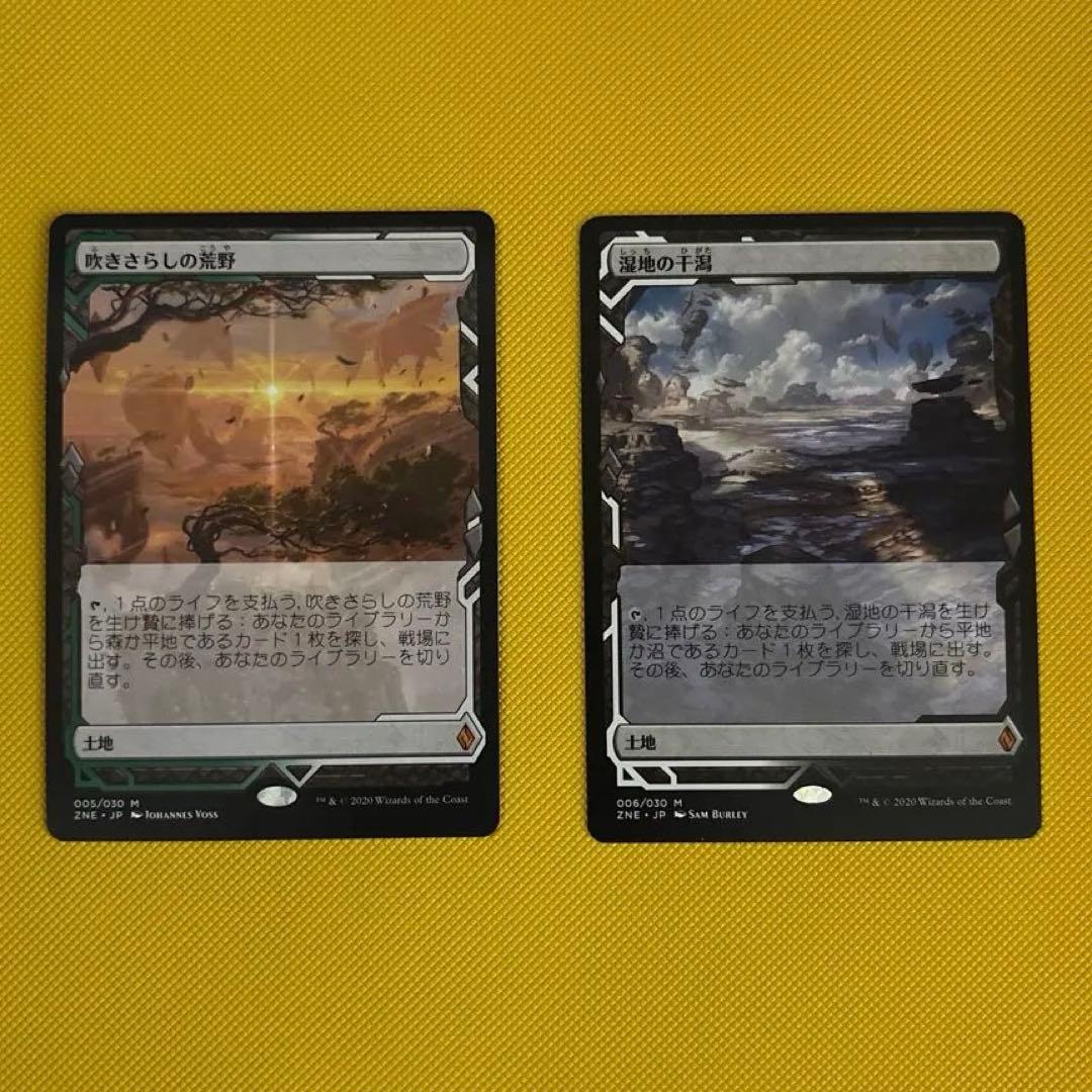 【ZNE】ゼンディカーフェッチ　吹きさらしの荒野/湿地の干潟非　FOIL MTG