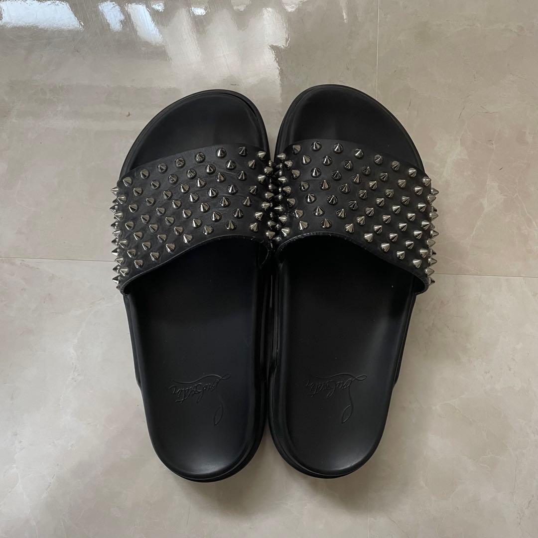 【極美品】ルブタン スパイク サンダル ブラック サイズ39.5