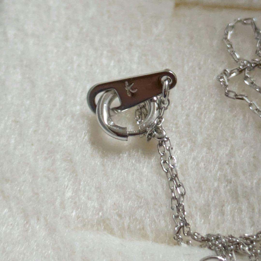 クミキョク✾k10 10金ホワイト一粒パールネックレス