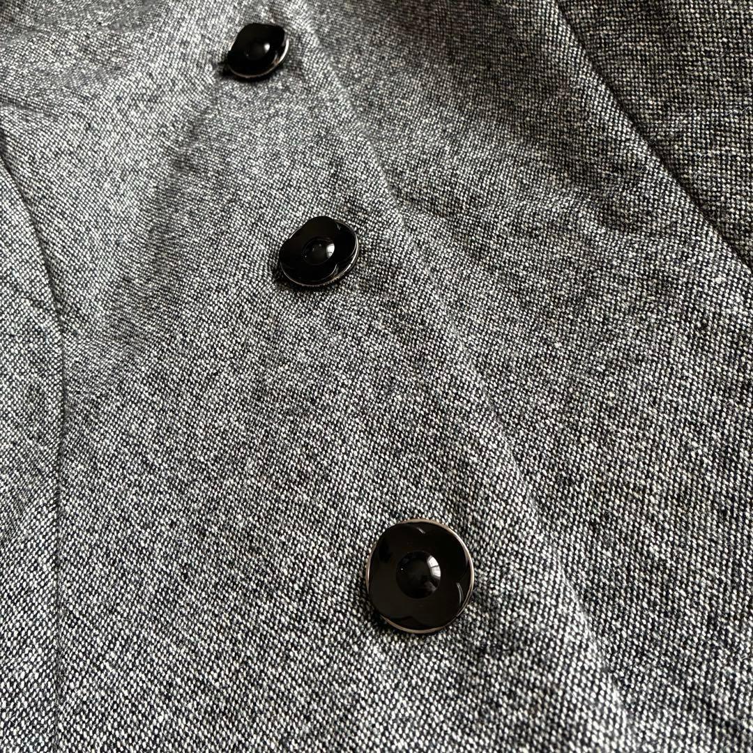 M'S GRACY 美品 レッキスファー フード付きフリルコート 38 黒