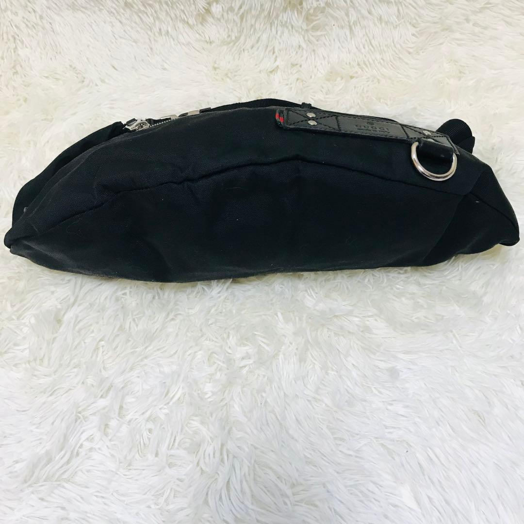 【極美品】グッチ ボディバッグ シェリーライン ナイロン ブラック