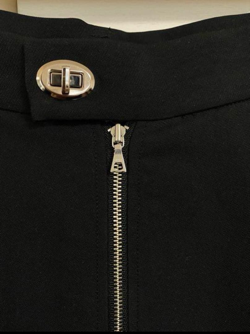 Maison special メニースラッシュテーパードパンツ　黒