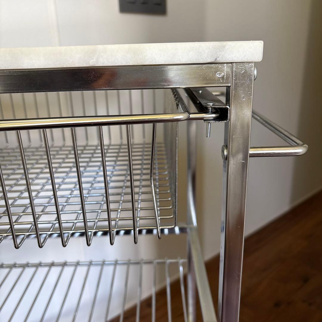 アスプルンド マーブルトップトローリー L キャスター付き キッチンワゴン