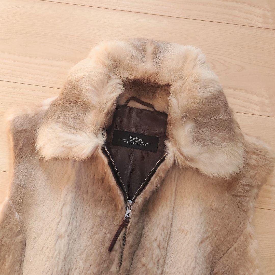 【期間限定出品】Max Mara　ピュアラビットファー　ジレ