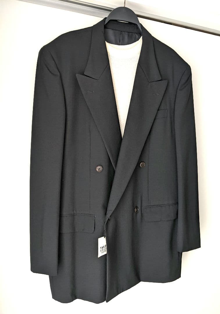 【新品】タケオキクチ ダブルブレスト 　テーラード　ジャケット　ブラック　3L