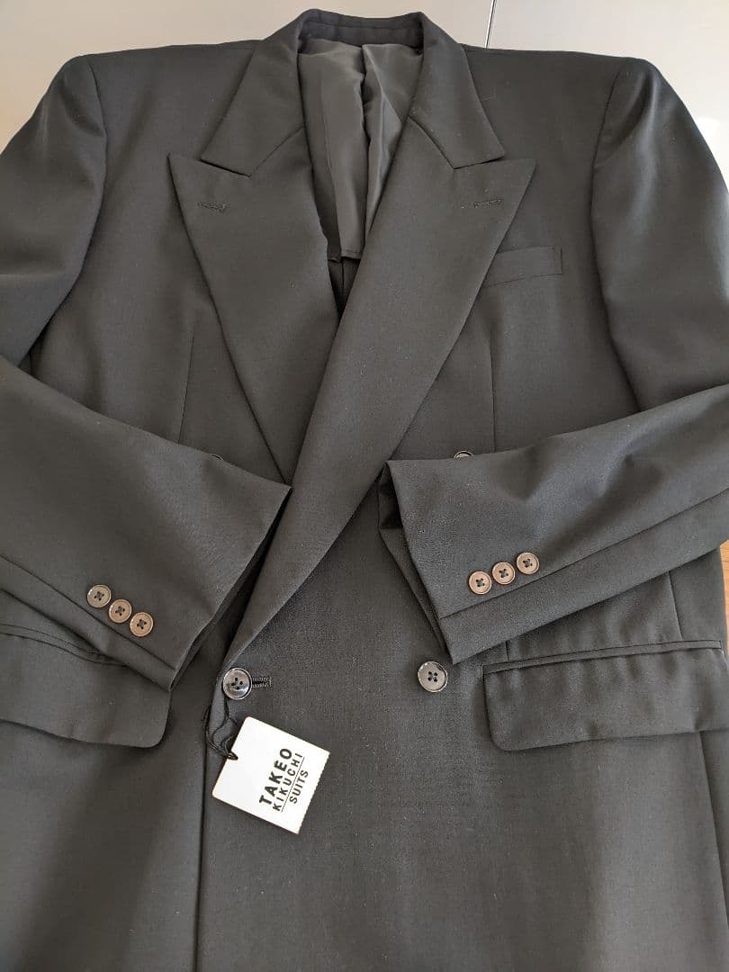 【新品】タケオキクチ ダブルブレスト 　テーラード　ジャケット　ブラック　3L