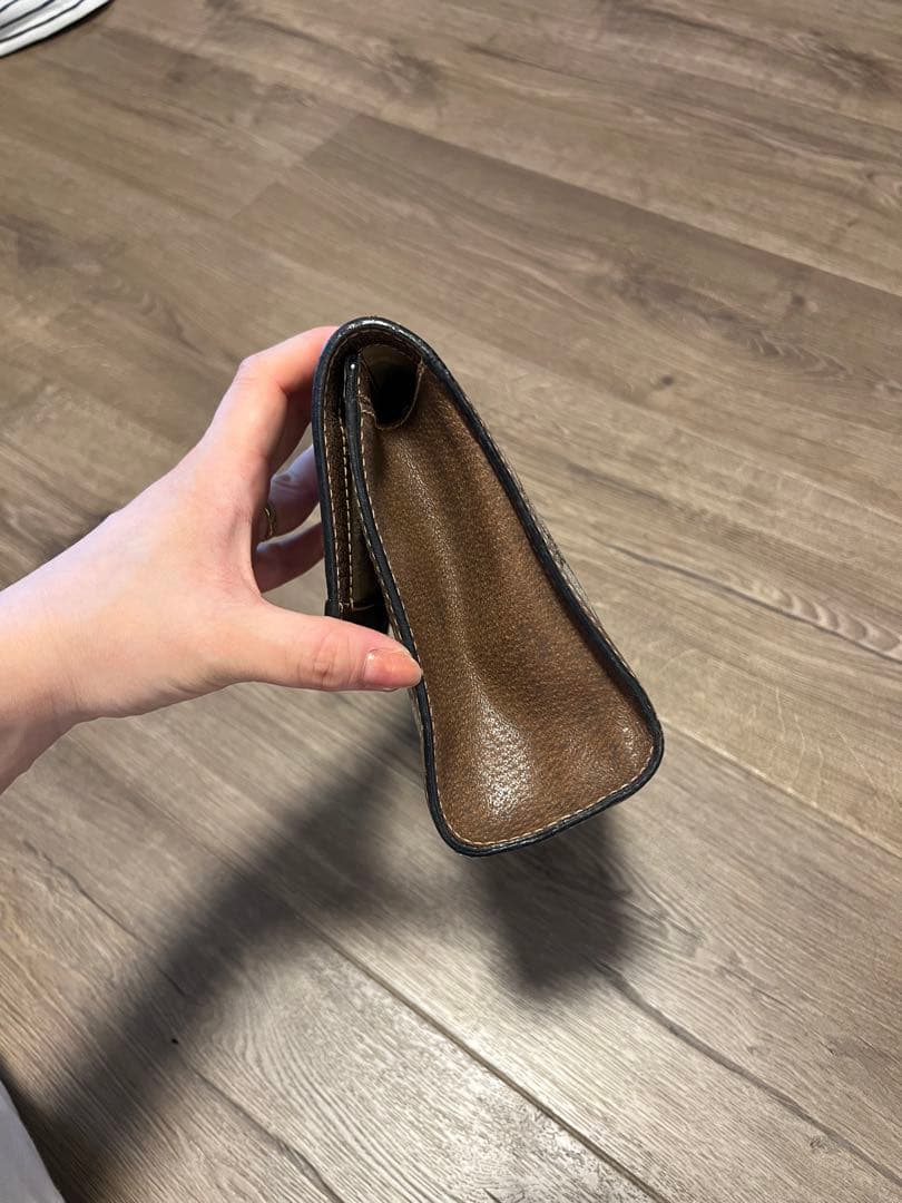 【人気】オールドグッチ　Gucci GGパターン クラッチバッグ