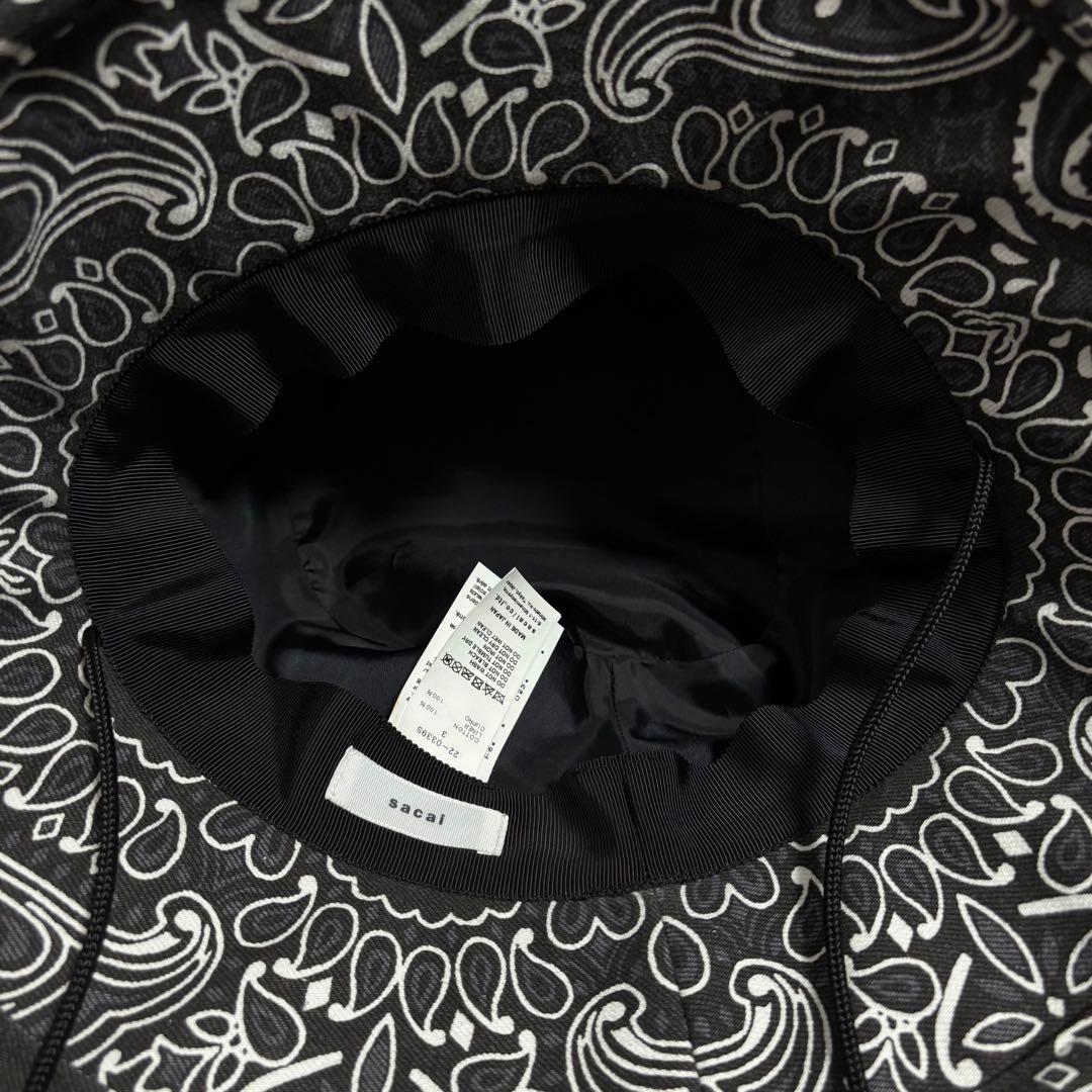 帽子 sacai 22SS Double Brim Bucket Hat BLK/3