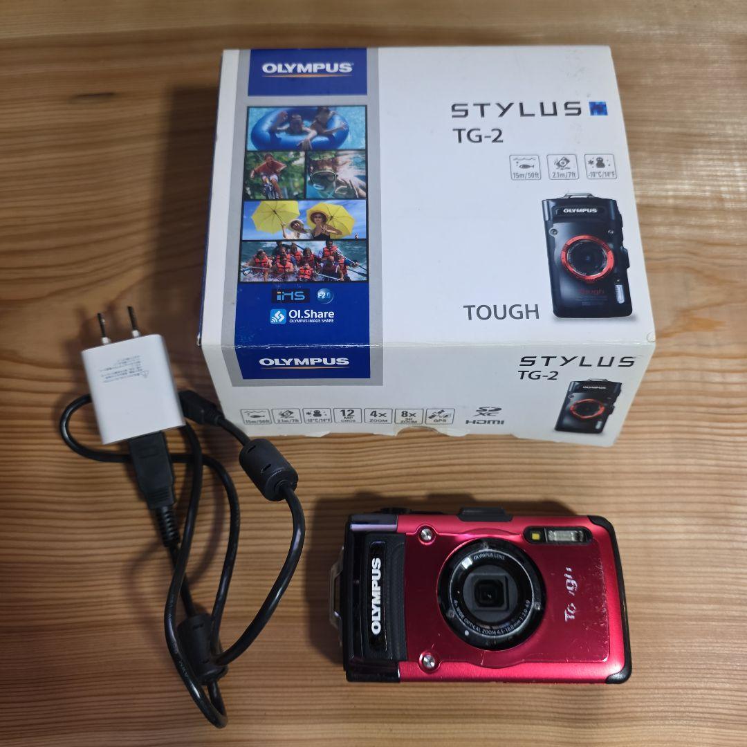 OLYMPUS STYLUS TG-2 レッド カメラ　ウォータープルーフ