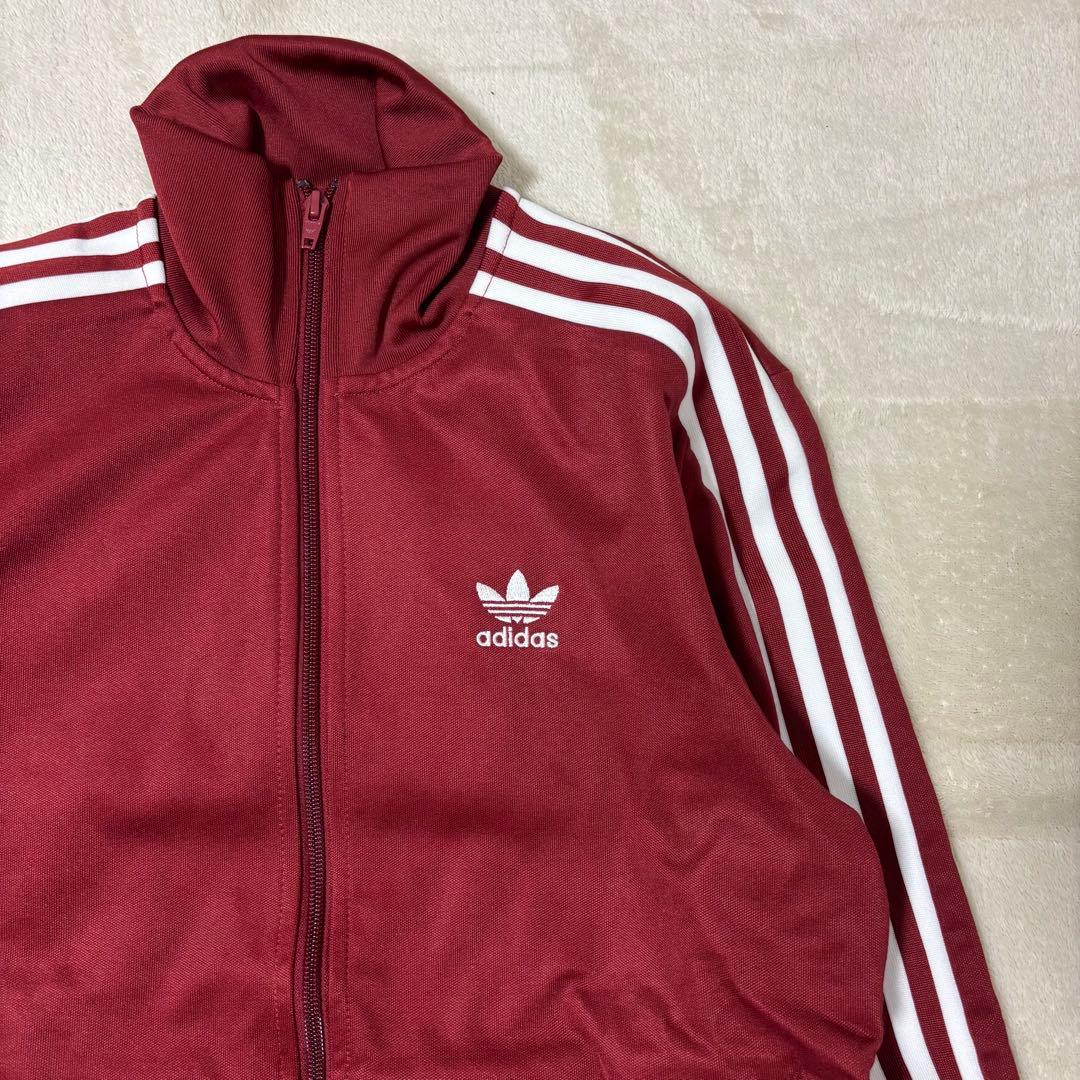 未使用タグ付きアディダス ベッケンバウアー トラックトップボルドー ワインレッド
