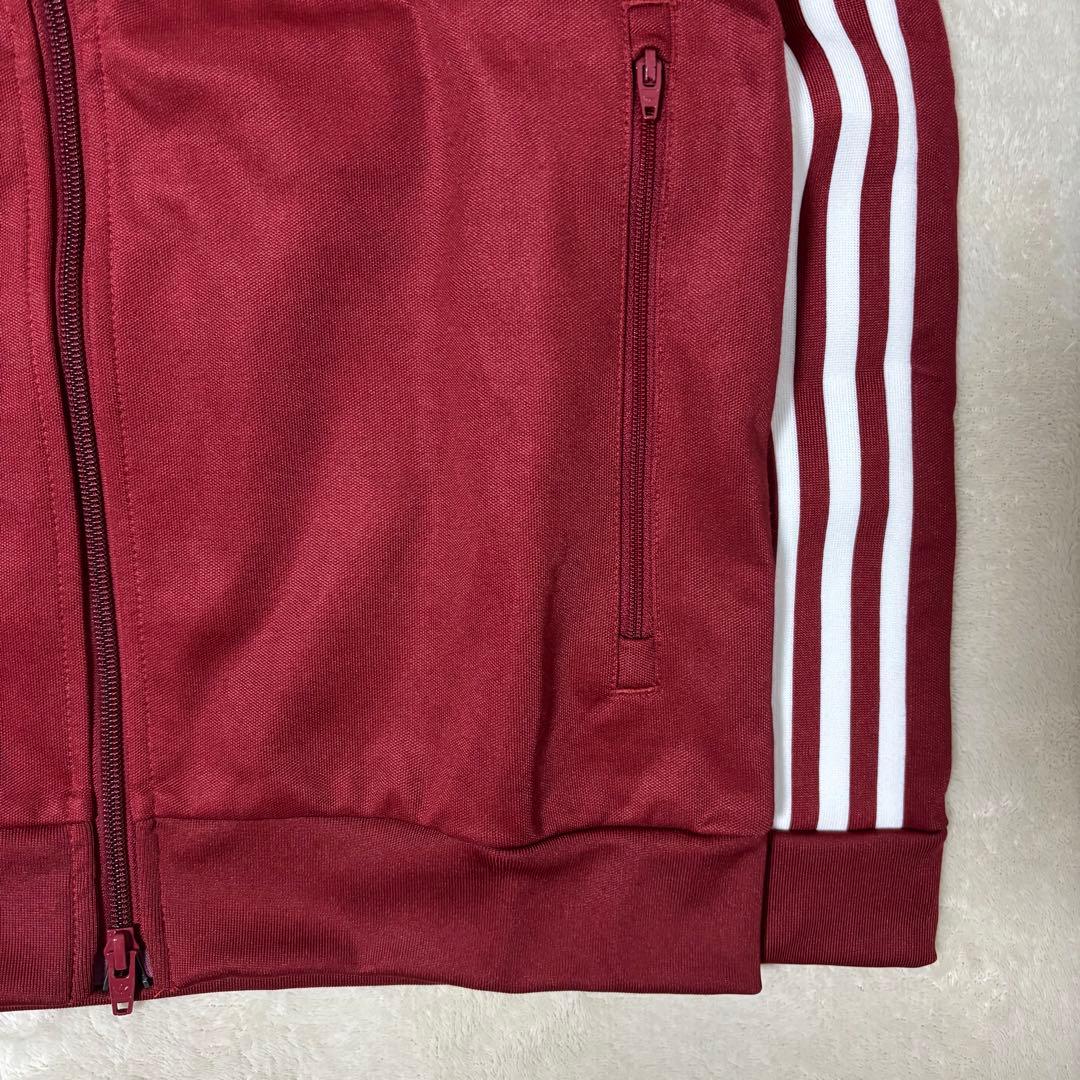未使用タグ付きアディダス ベッケンバウアー トラックトップボルドー ワインレッド