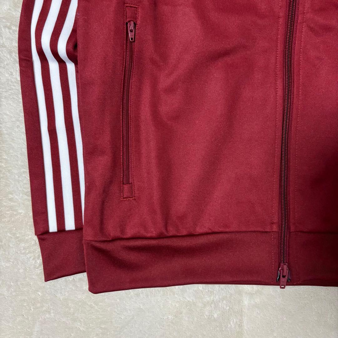 未使用タグ付きアディダス ベッケンバウアー トラックトップボルドー ワインレッド