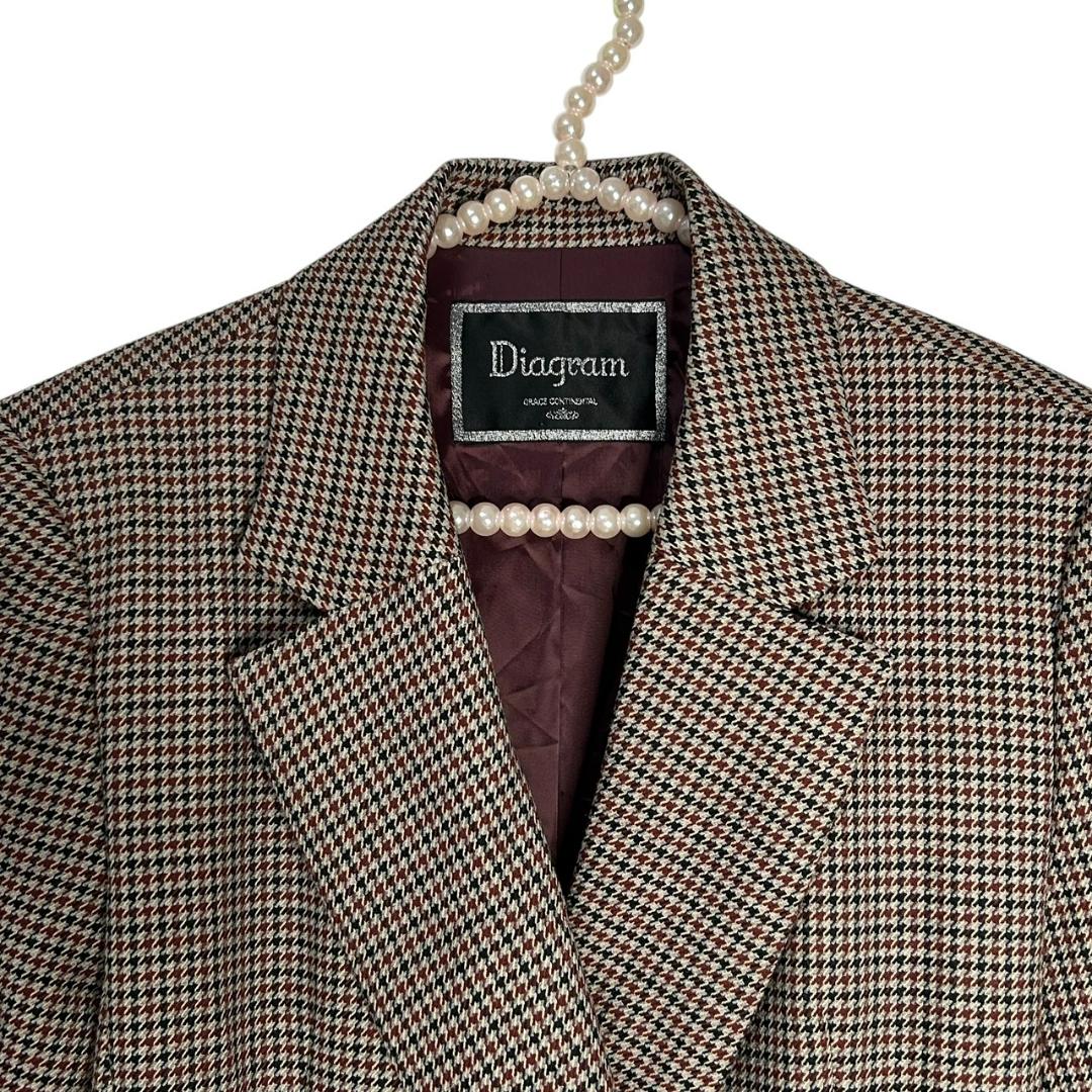 美品　グレースコンチネンタル　ダイヤグラ　ダブルブレストジャケット　36