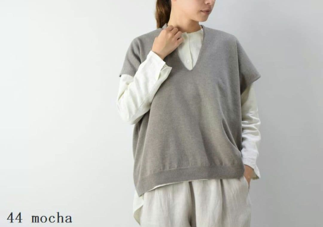 evam eva　ウール　ベスト　モカ