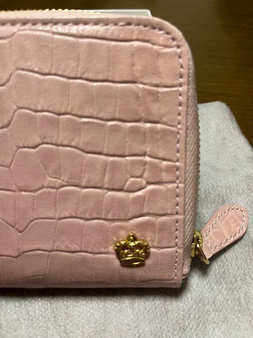 美品　アテニア×HAMANO スリム長財布　ペールピンク