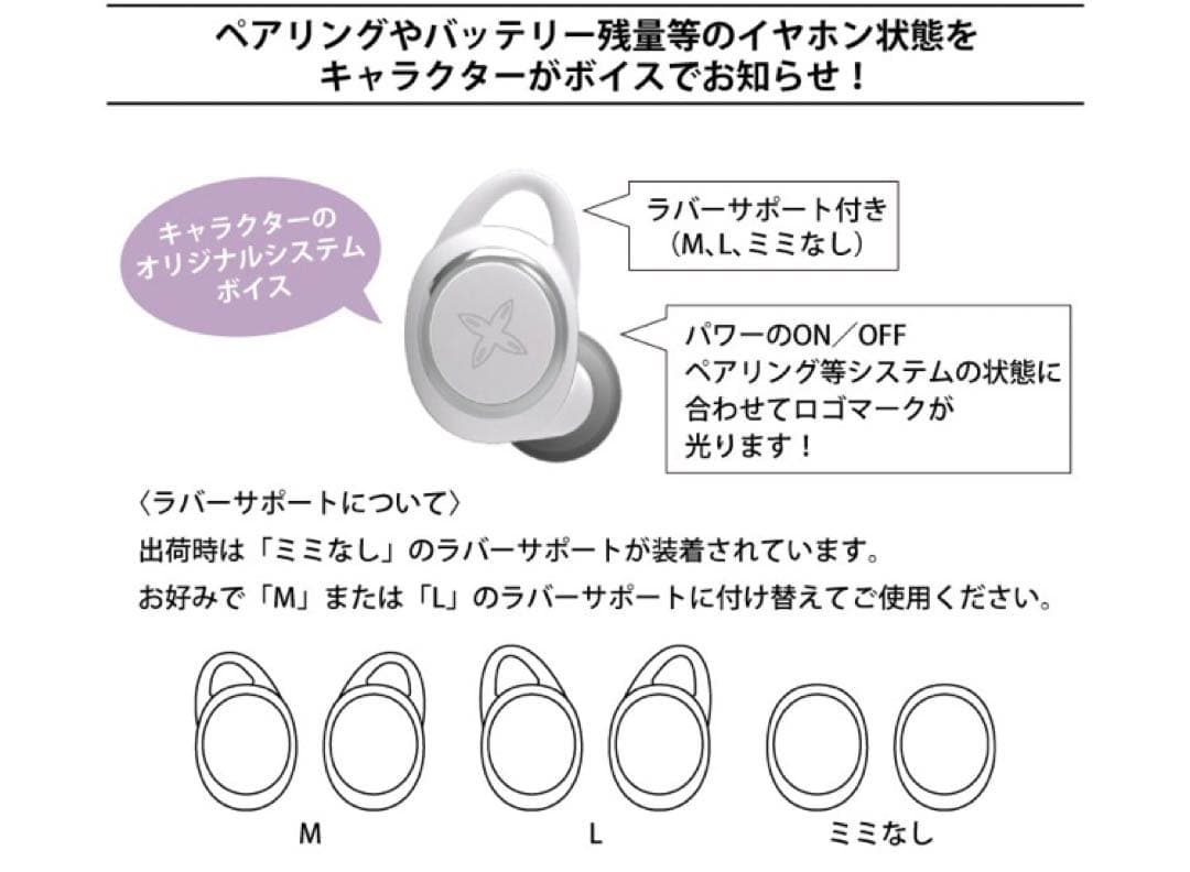 ワイヤレスイヤホン 「Re：ゼロから始める異世界生活」コラボ　エミリア モデル