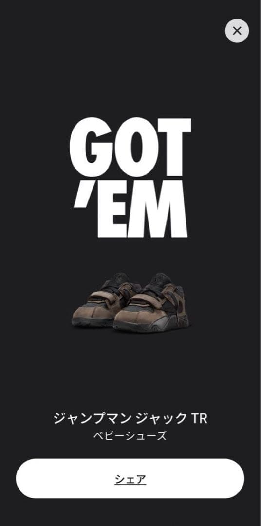 TRAVIS×NIKE CJ1 T-Rexx TD 16cm