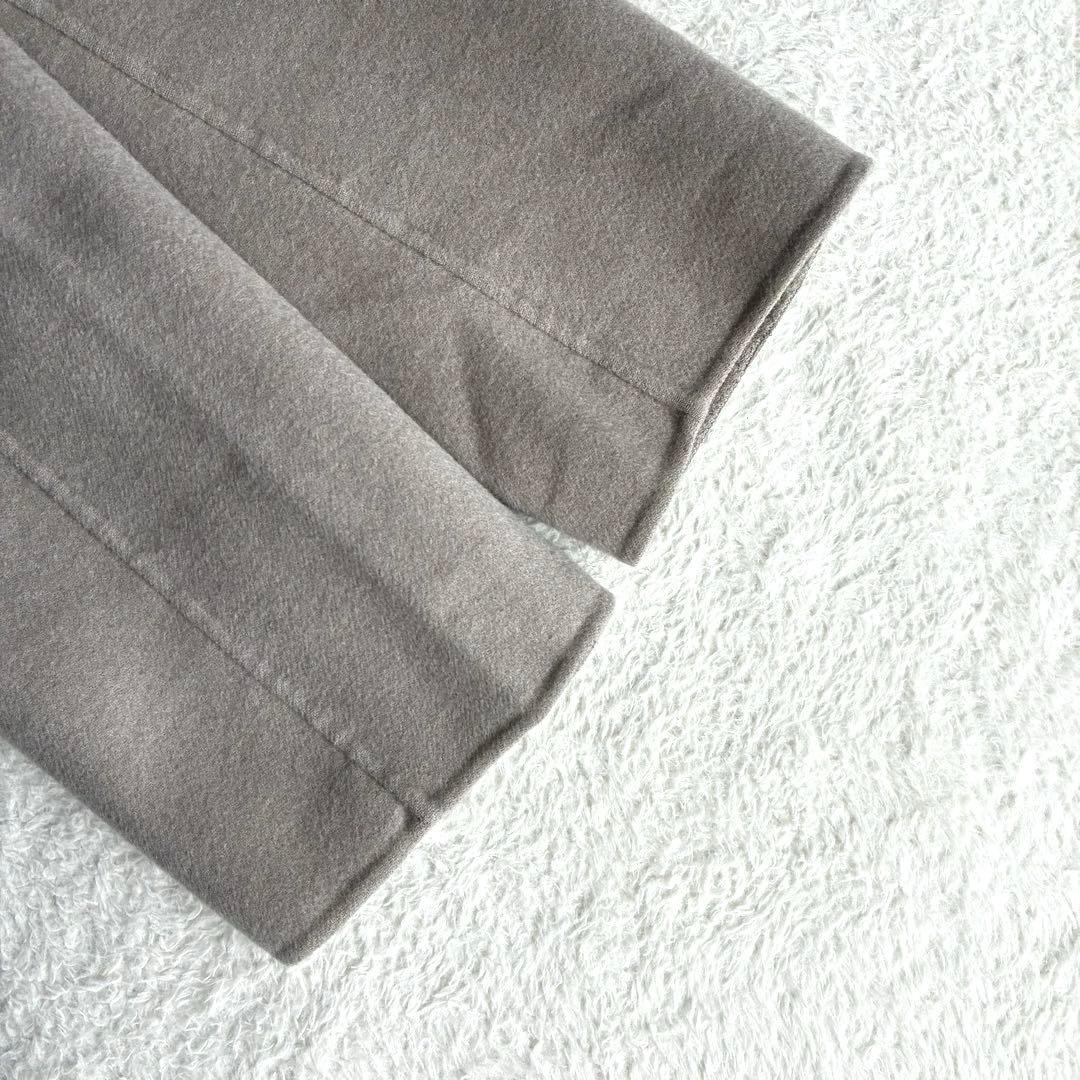 23区 アンゴラ混ソフトウールリバーコート 38 フーデッドコート 軽量