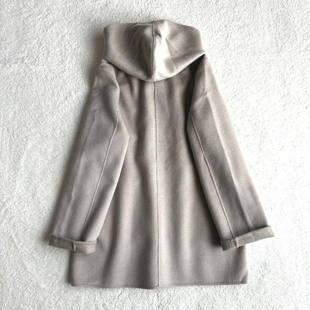 23区 アンゴラ混ソフトウールリバーコート 38 フーデッドコート 軽量