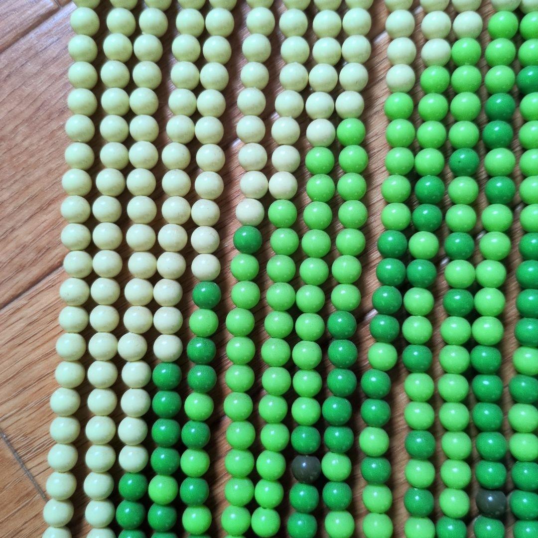 昭和レトロ 珠のれん 珠暖簾 花柄 のれん ハンドメイド レトロポップ 玉のれん