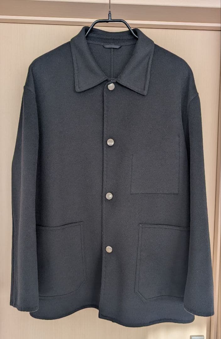 BEAUTY&YOUTH/ショートビーバーフィニッシュリバーメルトンカバーオール