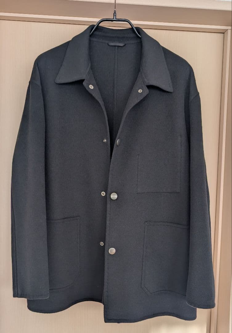 BEAUTY&YOUTH/ショートビーバーフィニッシュリバーメルトンカバーオール