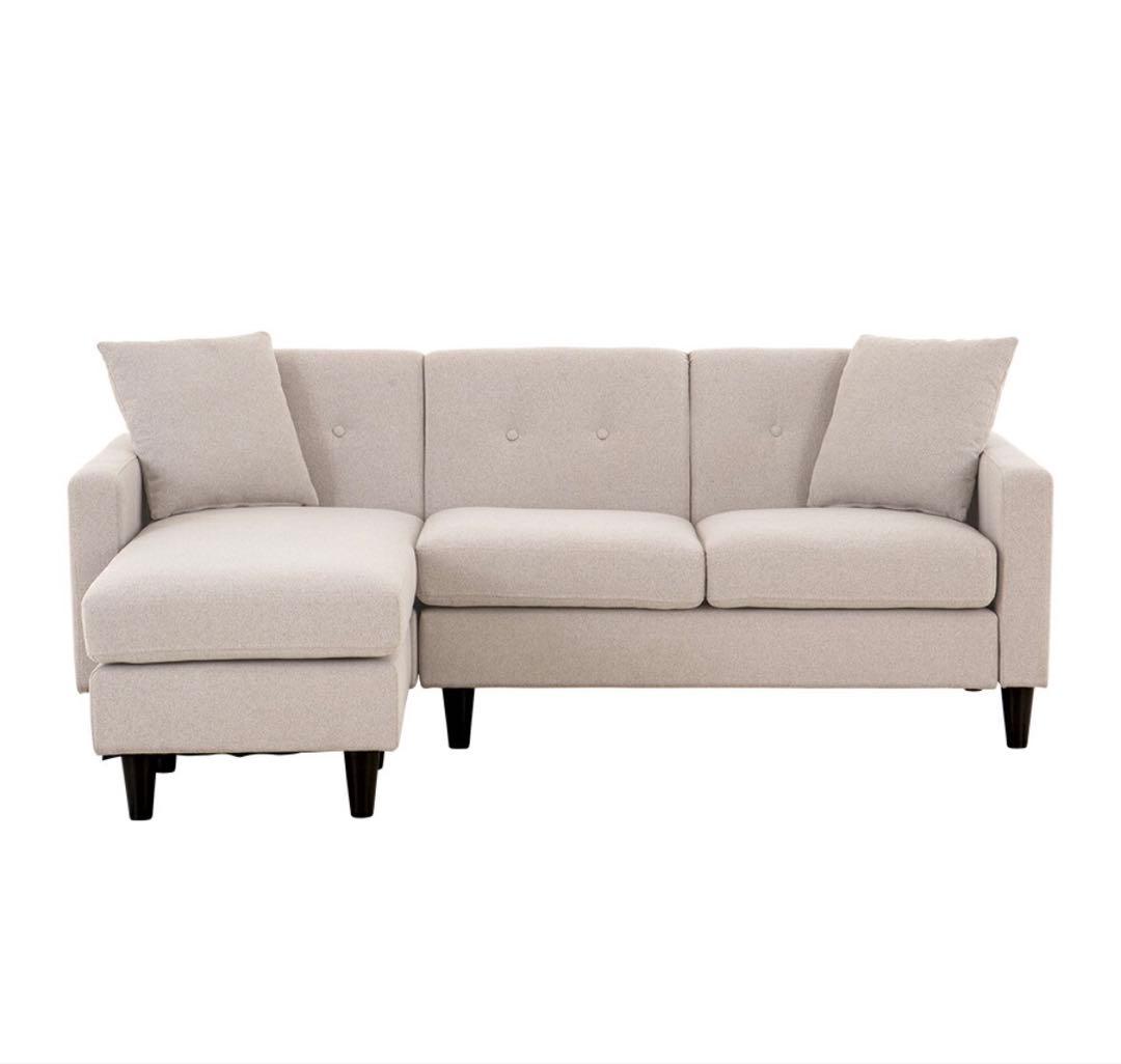 taka出品 ソファ　コンパクト　三人掛け　ベージュ