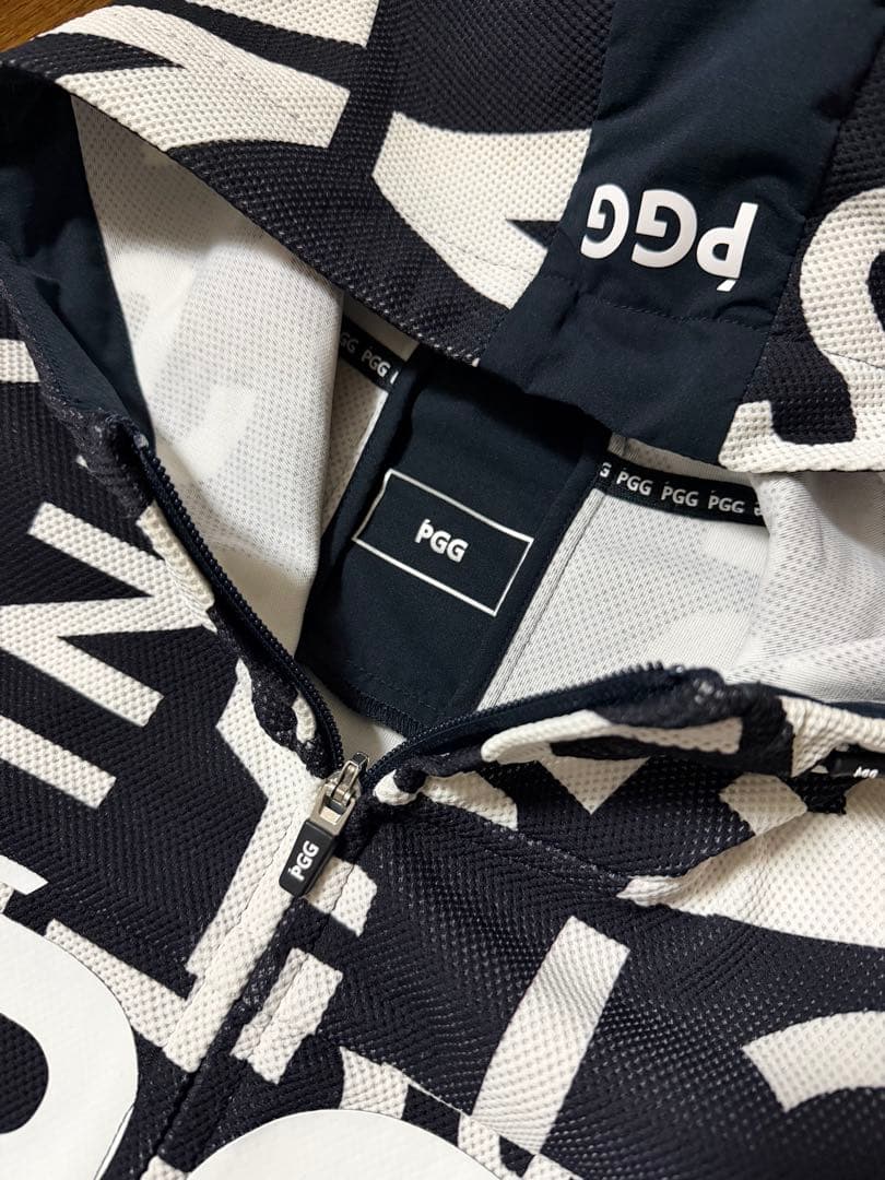 PGG 文字プリント ジャケット フード付き