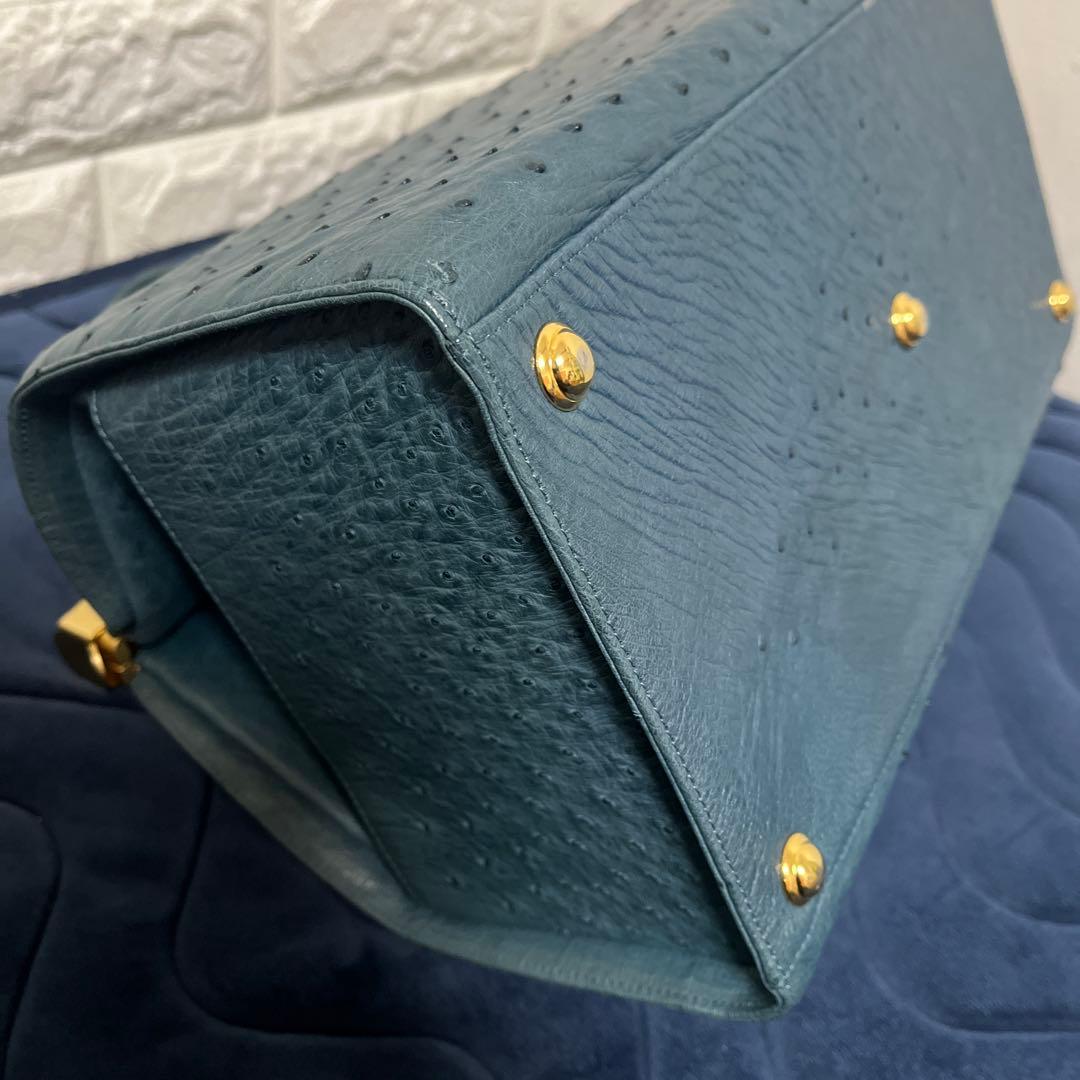 【極美品】Louis Féraud PARIS オーストリッチ ドクターズバッグ