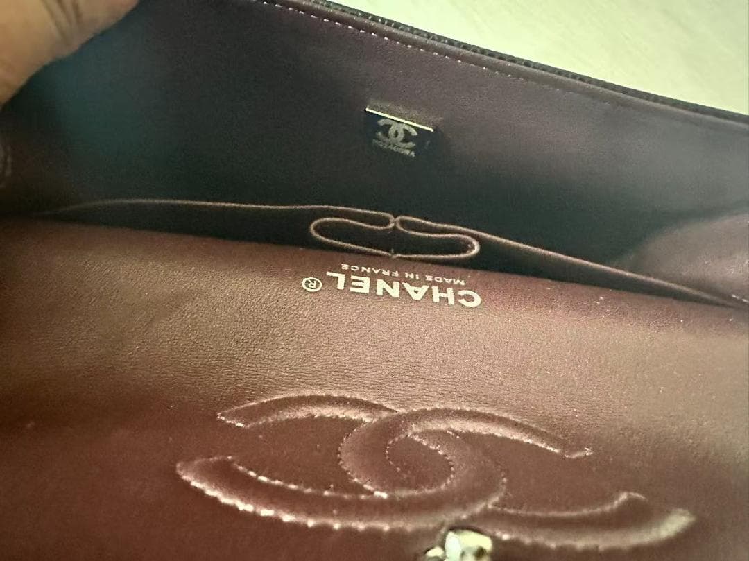 即日発送 ~ブラック キルティング ショルダーバッグ CF 23*14.5*6