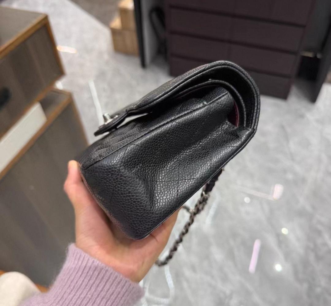 即日発送 ~ブラック キルティング ショルダーバッグ CF 23*14.5*6