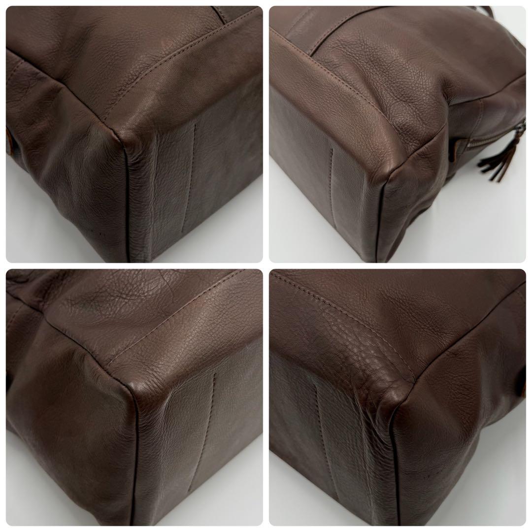 MR.OLIVE オールレザー ボストンバッグ 牛革 本革 2way ブラウン