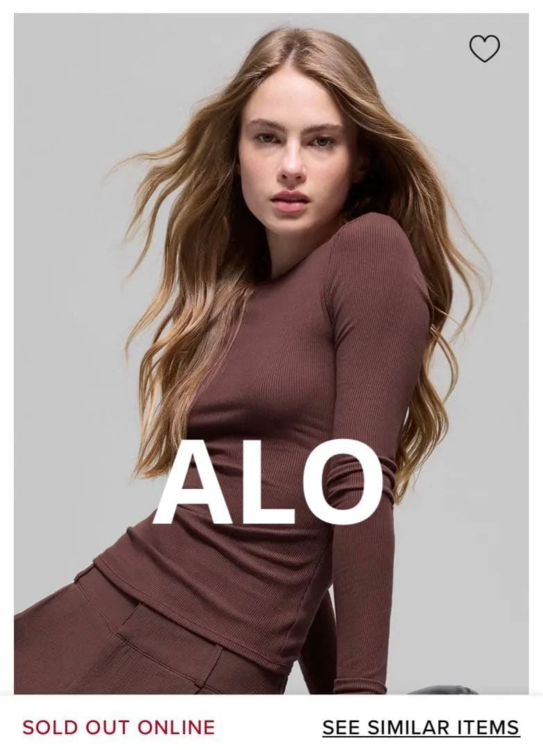 入手困難 ALO Yoga Ribbed Modal Long Sleeve