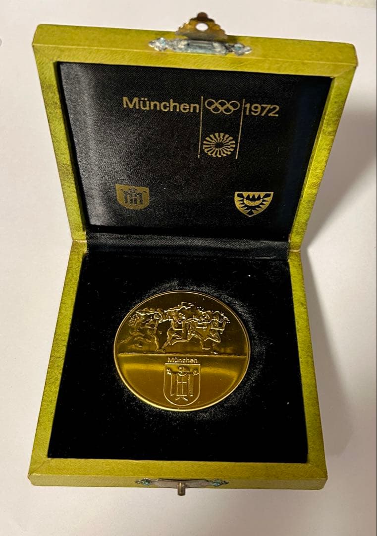 ミュンヘンオリンピック　公式記念金メダル 10K 約35g ケース、説明書付