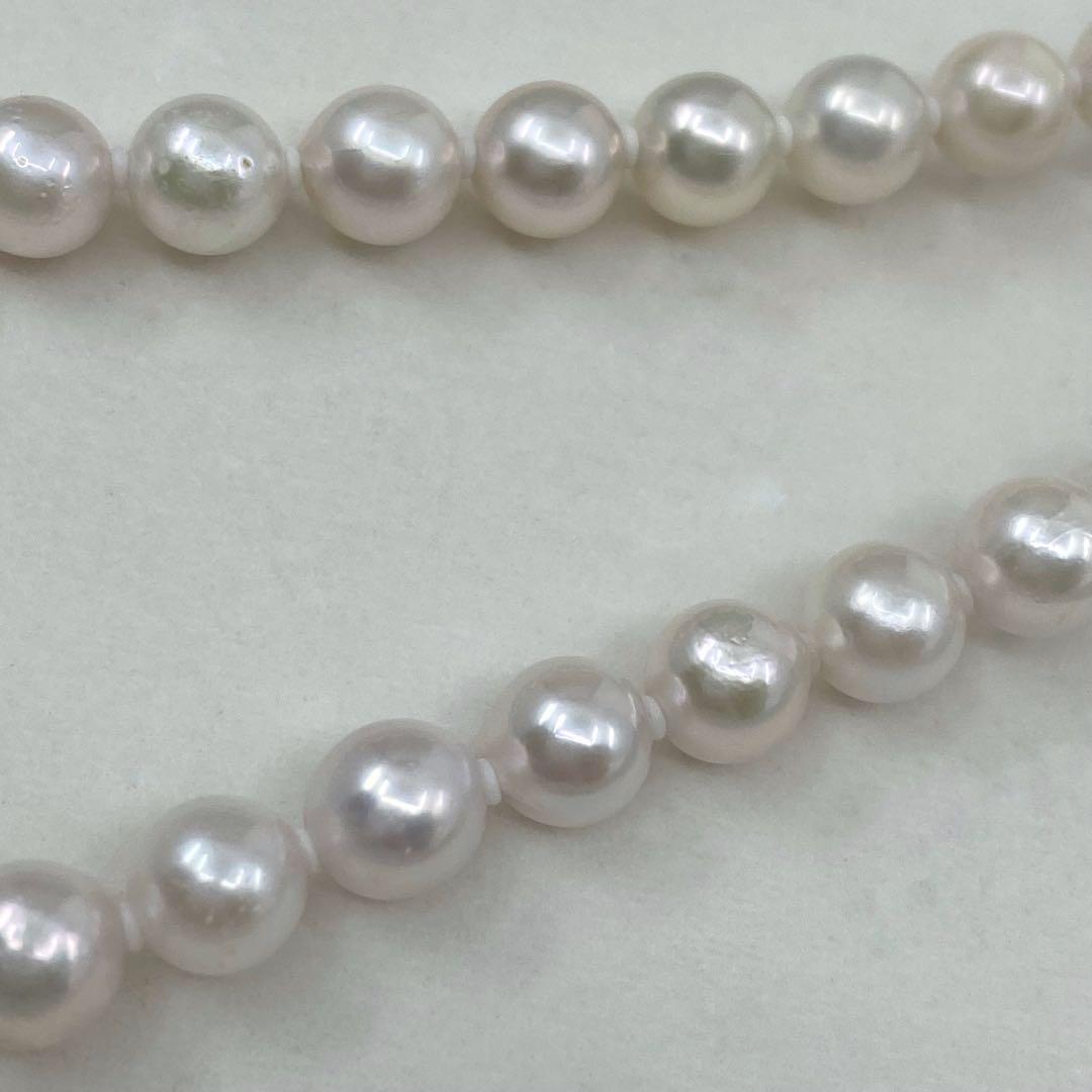 【新品】あこや真珠 美しいホワイト ネックレス 6.5mm-7.0mm