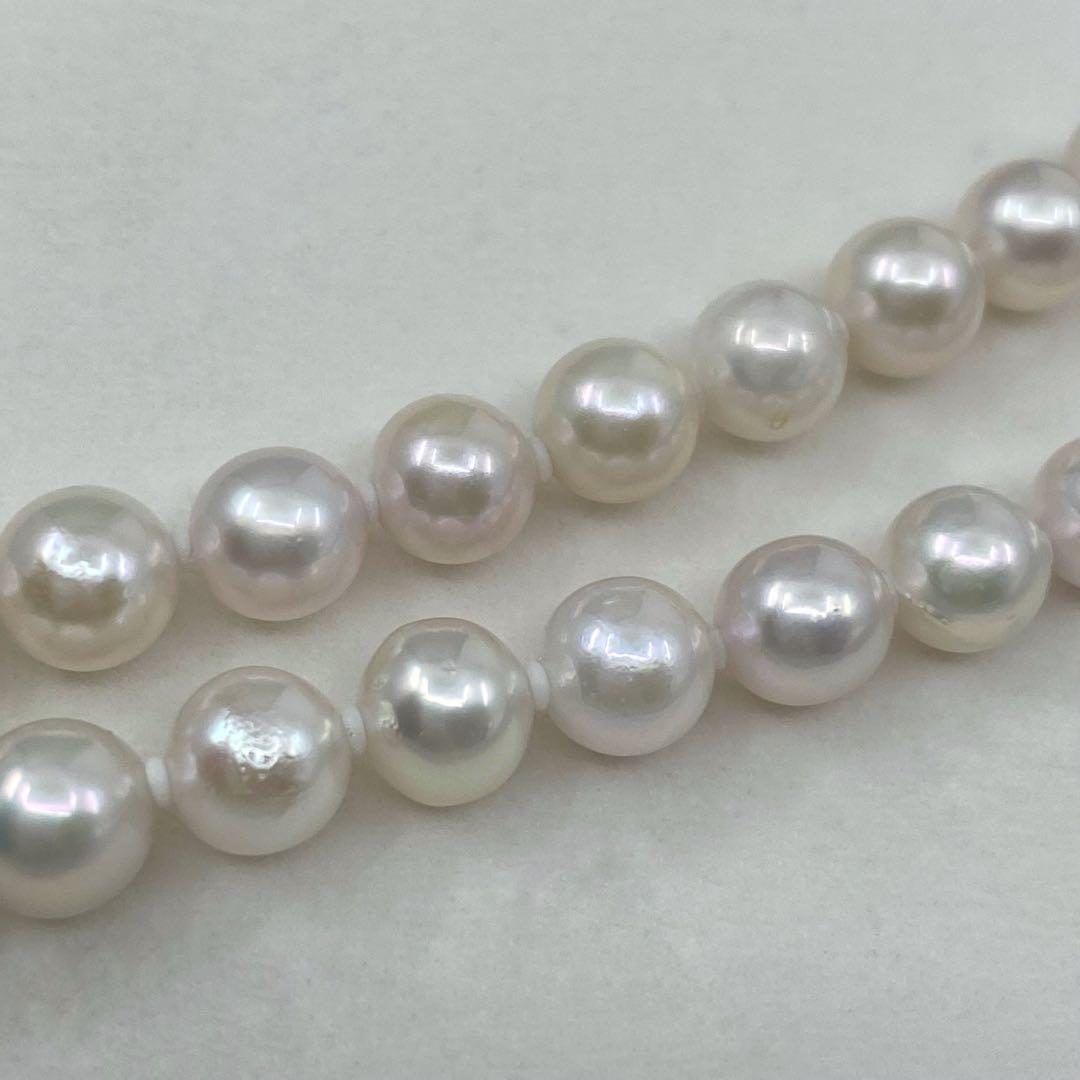 【新品】あこや真珠 美しいホワイト ネックレス 6.5mm-7.0mm
