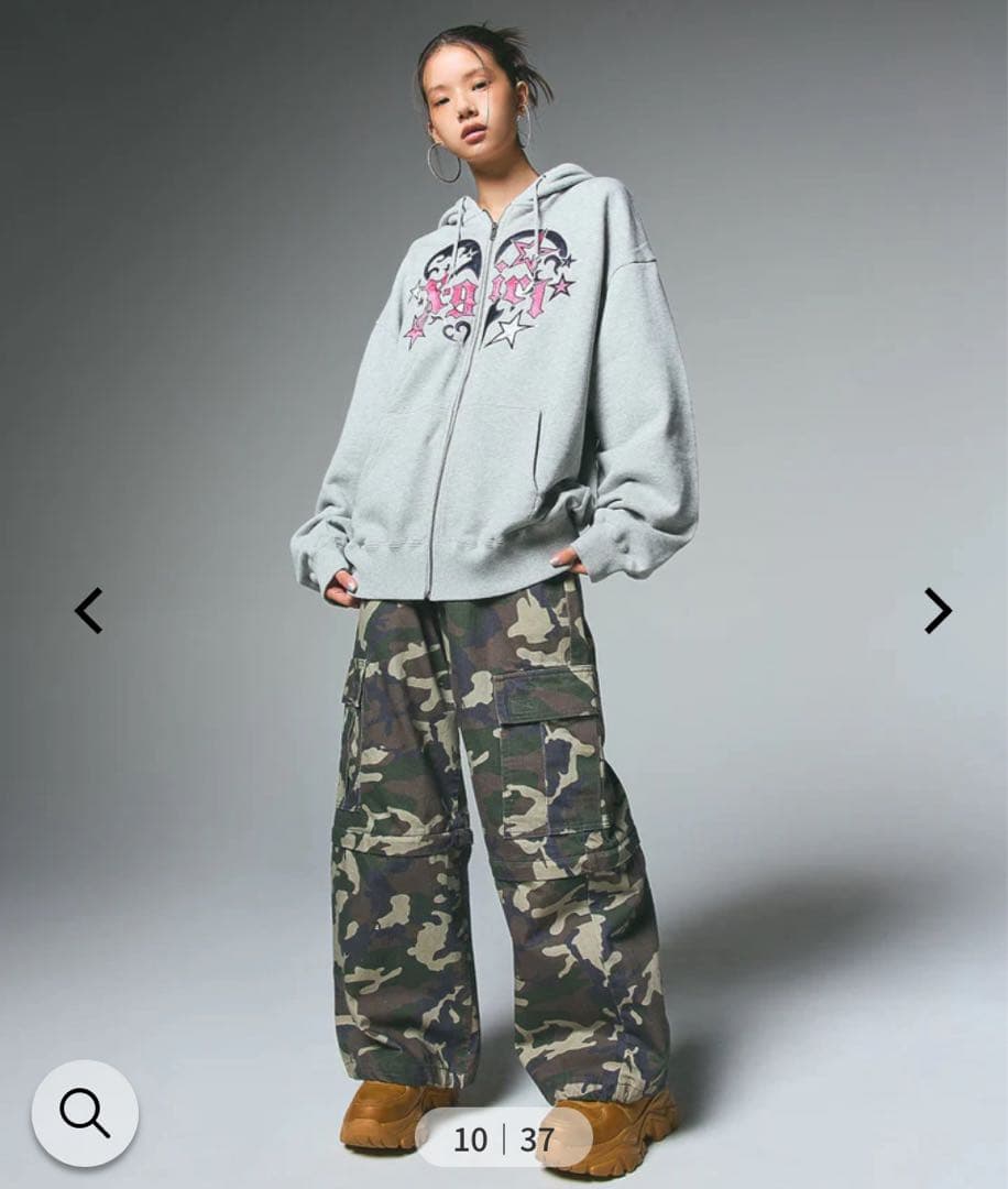 新品　エックスガール　X-girl WASHED 2WAY WIDE CARGO