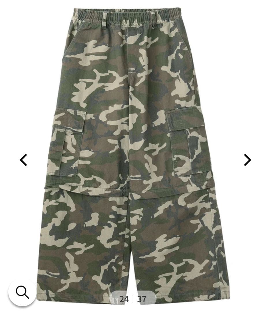 新品　エックスガール　X-girl WASHED 2WAY WIDE CARGO