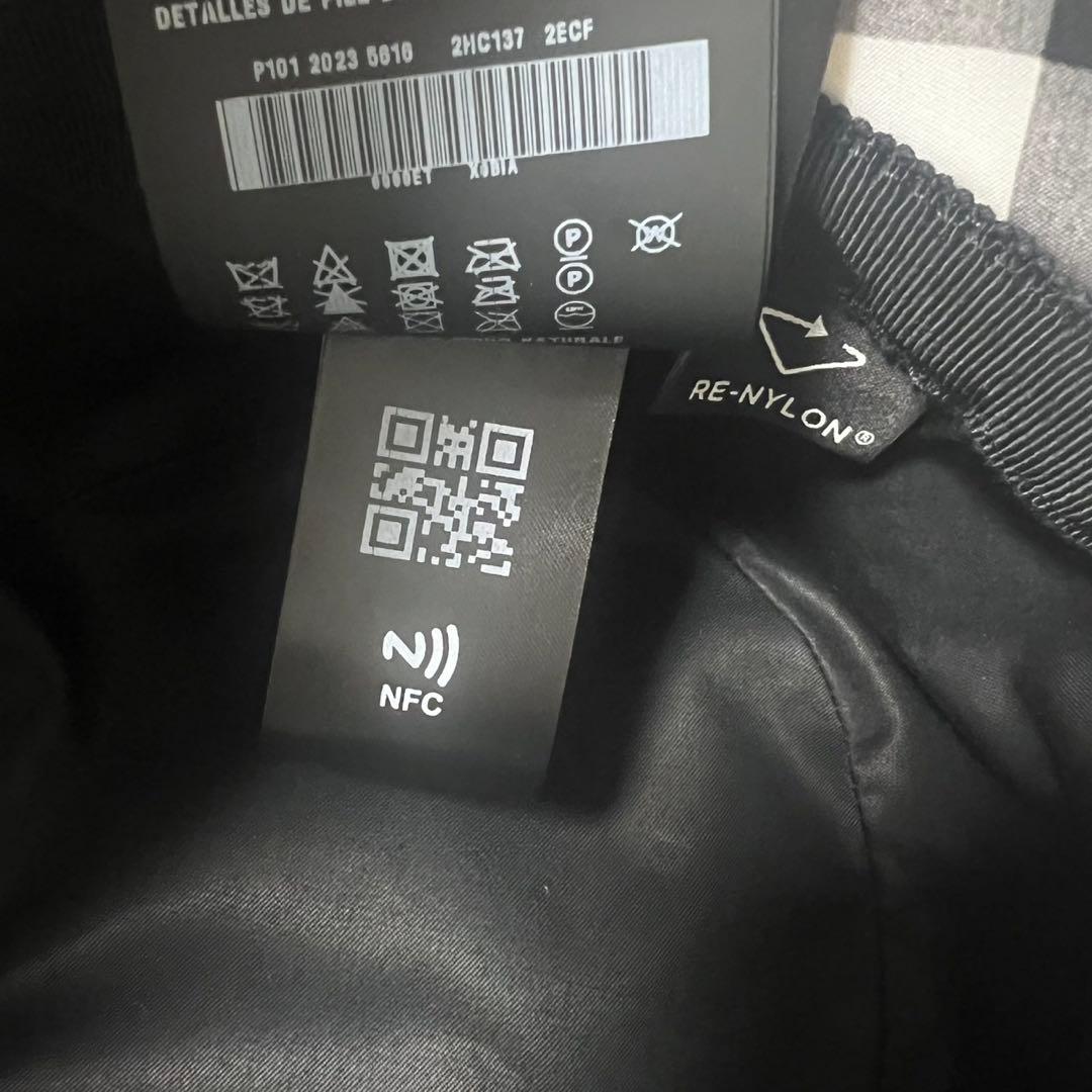 プラダ PRADA バケットハット チェック トライアングルロゴ