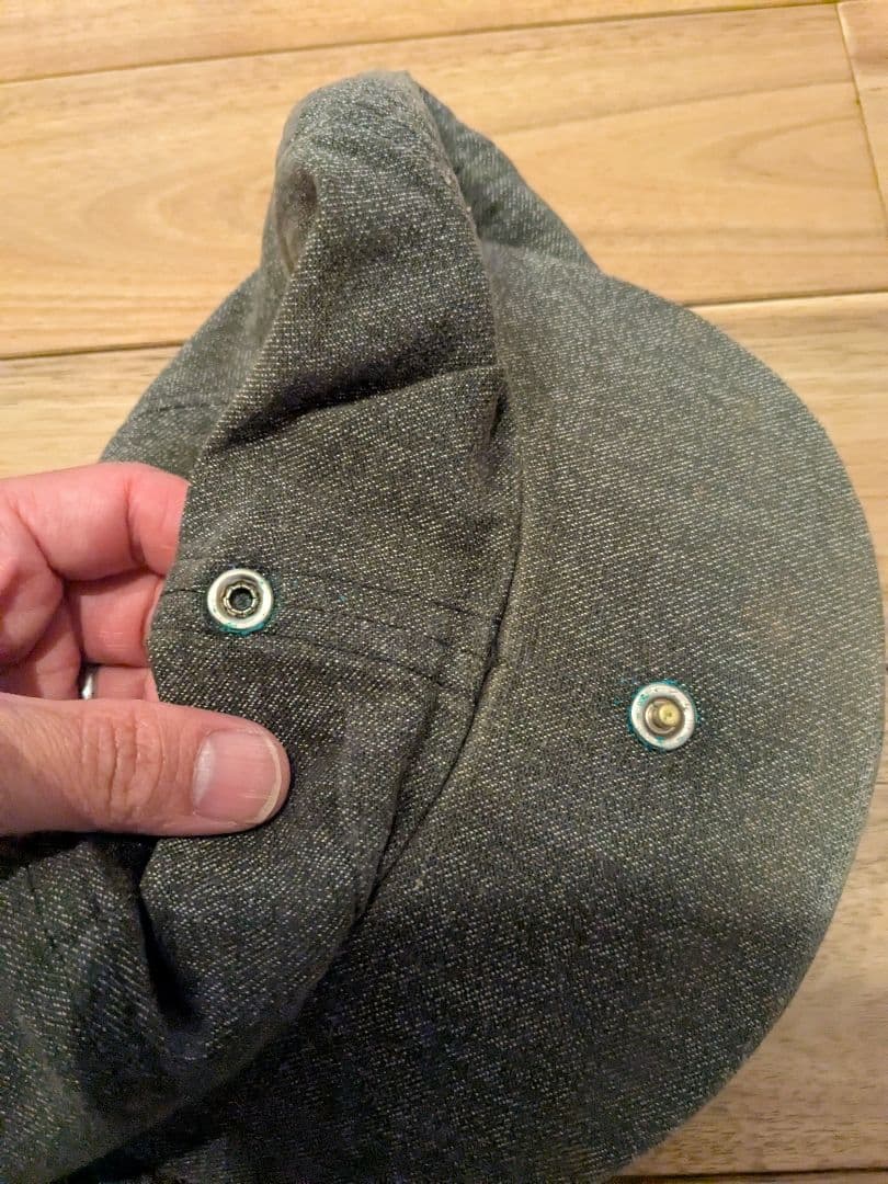 スペシャルビンテージ　黒　シャンブレー　ハンチング　キャップ