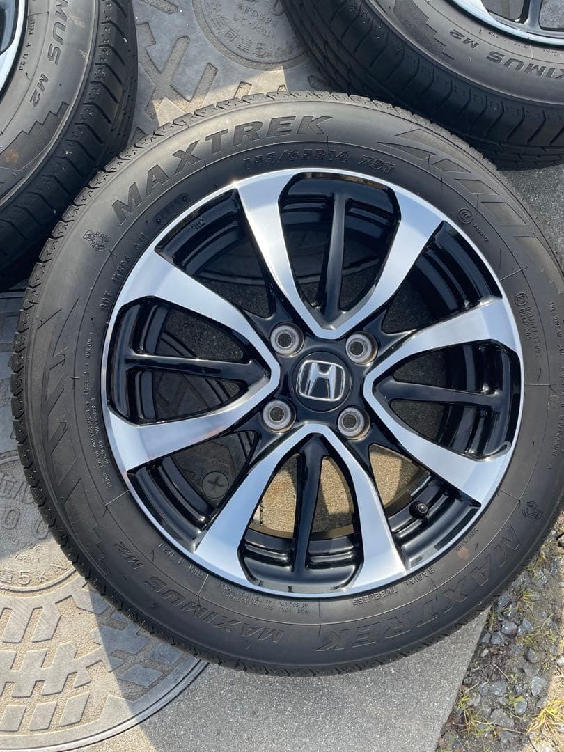 超バリ山タイヤ付 JF3純正 アルミホイール 4本155/65R14 N-BOX