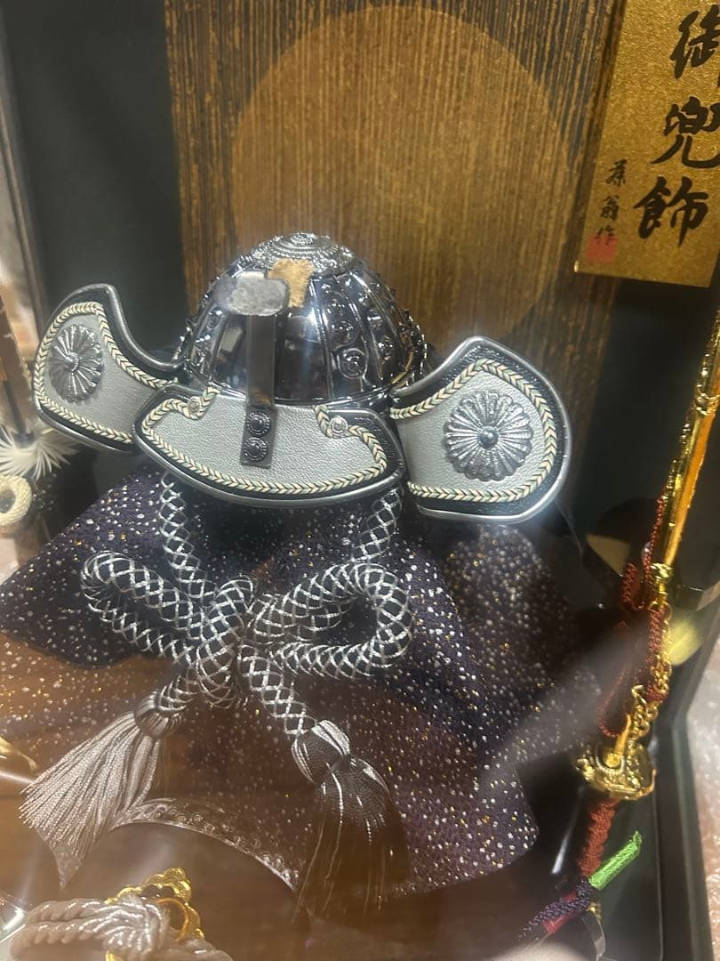 五月人形　兜飾り　端午の節句 オルゴール付